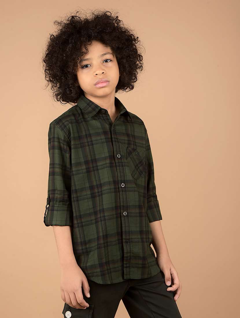 boys long sleeve checkered shirt - 21673375 -  Standard Image - 2