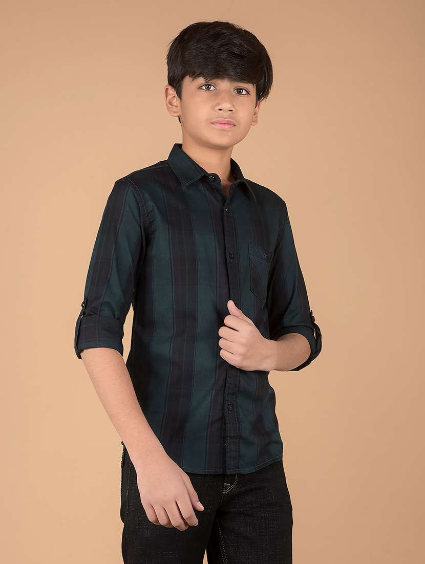 boys long sleeve checkered shirt