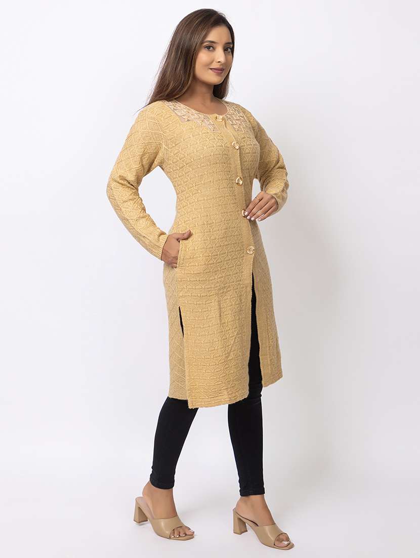 women self designed long sleeves cardigan - 21673395 -  Standard Image - 2