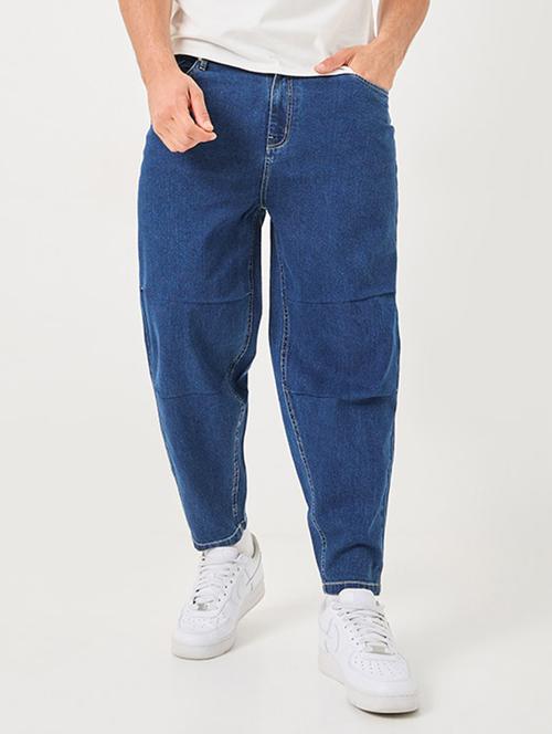 men mid rise plain baggy fit jeans - 21673702 - Standard Image - 0
