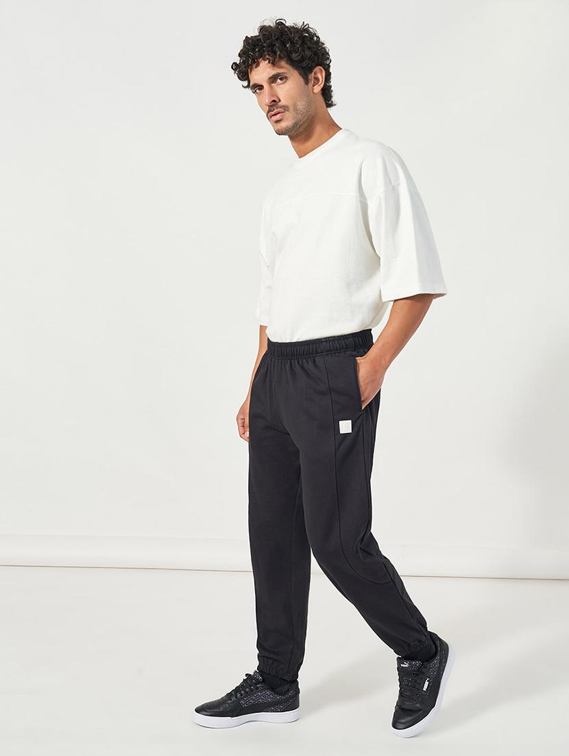 men solid mid rise cotton jogger - 21673709 - Standard Image - 2