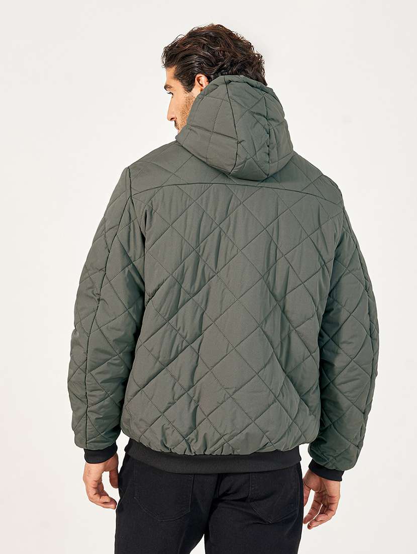 men long sleeve solid puffer jacket - 21673711 -  Standard Image - 2