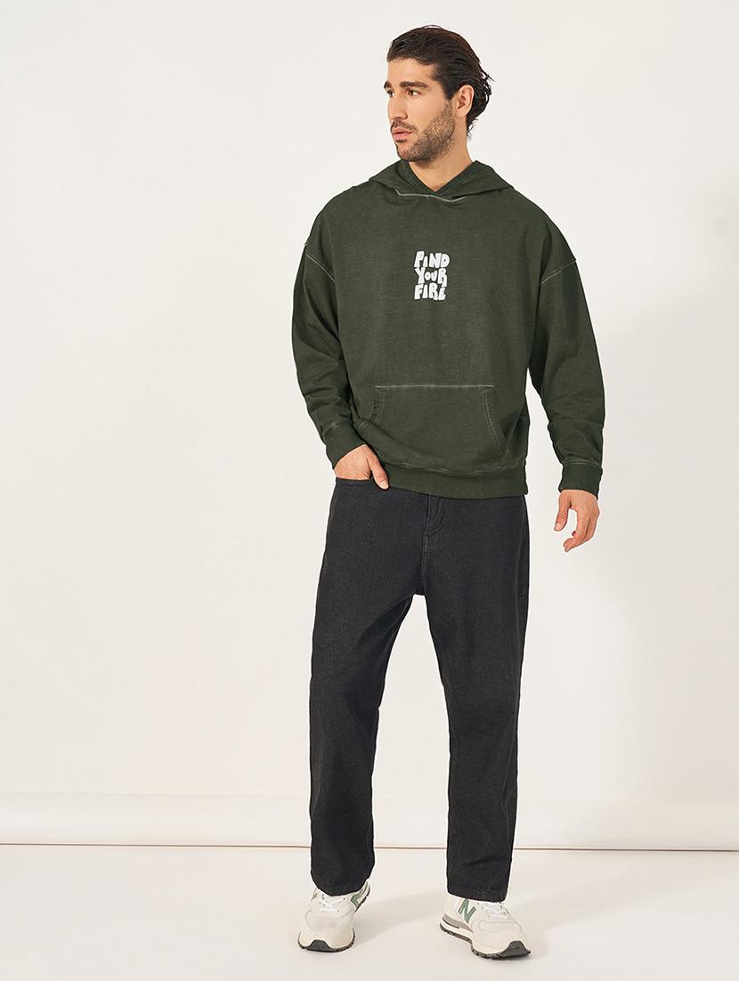 men long sleeve chest print sweatshirt - 21673716 - Standard Image - 2