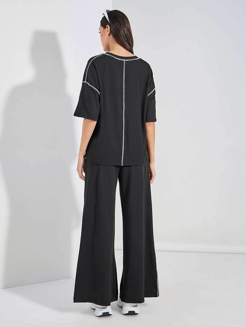 women solid active wear co-ord set - 21673740 -  Standard Image - 2