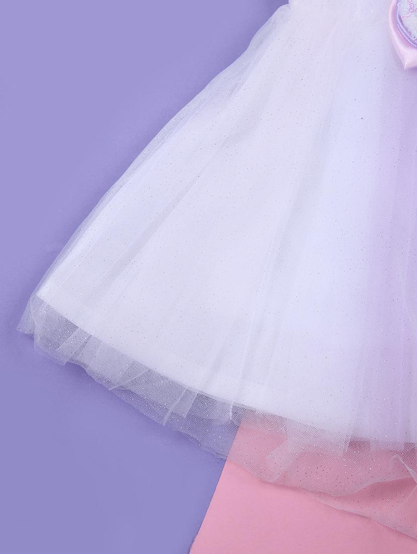 girls white solid round neck frock - 21673932 - Standard Image - 2