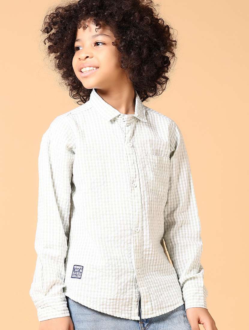 boys long sleeves checkered shirt - 21673964 -  Standard Image - 2