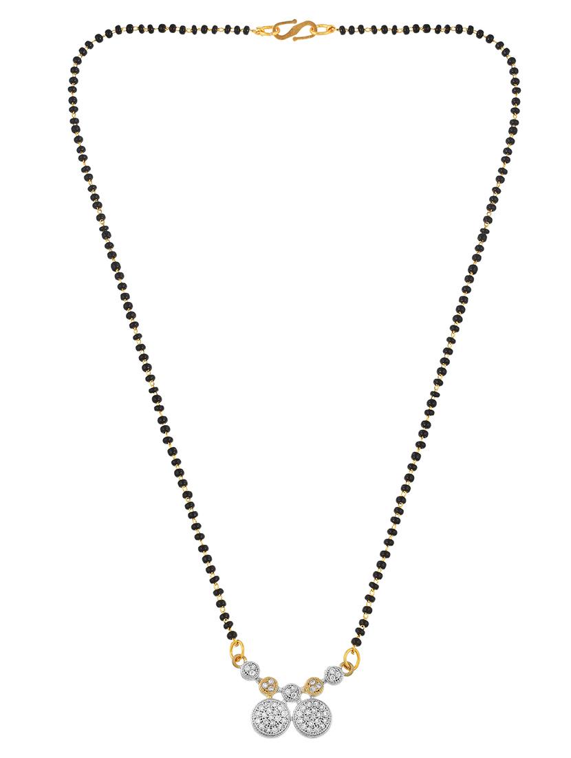 gold plated stone studded traditional mangalsutra for women - 21674013 - Standard Image - 2