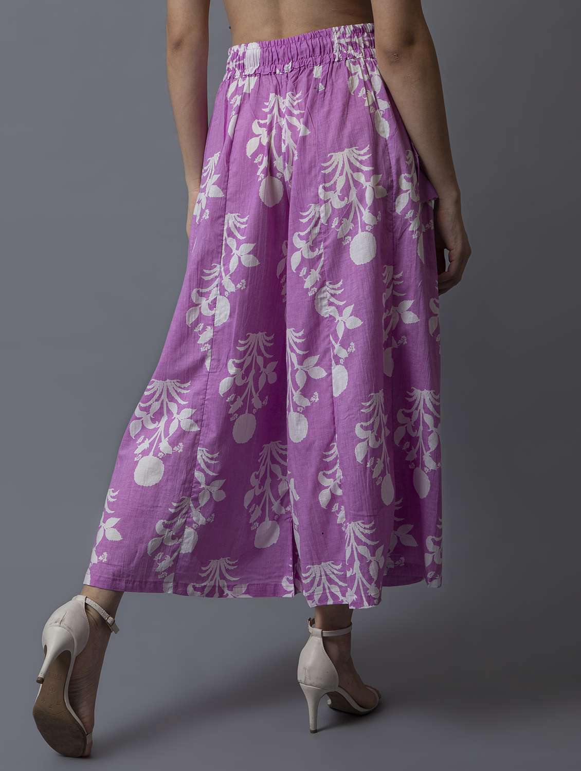 women floral printed flared palazzo  - 21674052 -  Standard Image - 2