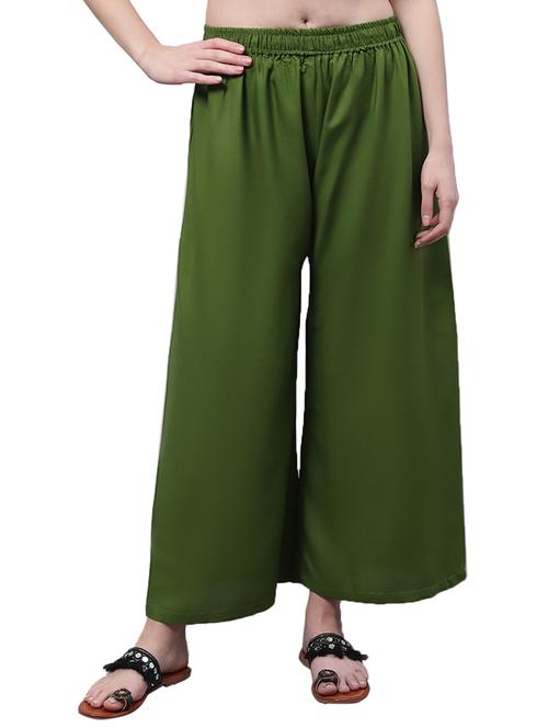 women solid straight fit palazzo - 21674062 -  Standard Image - 0