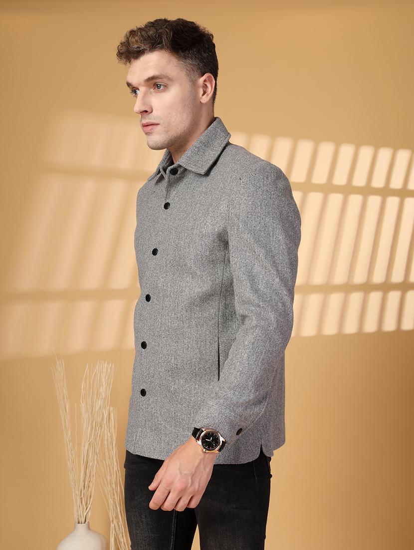 men long sleeves solid regular coat - 21674396 - Standard Image - 2