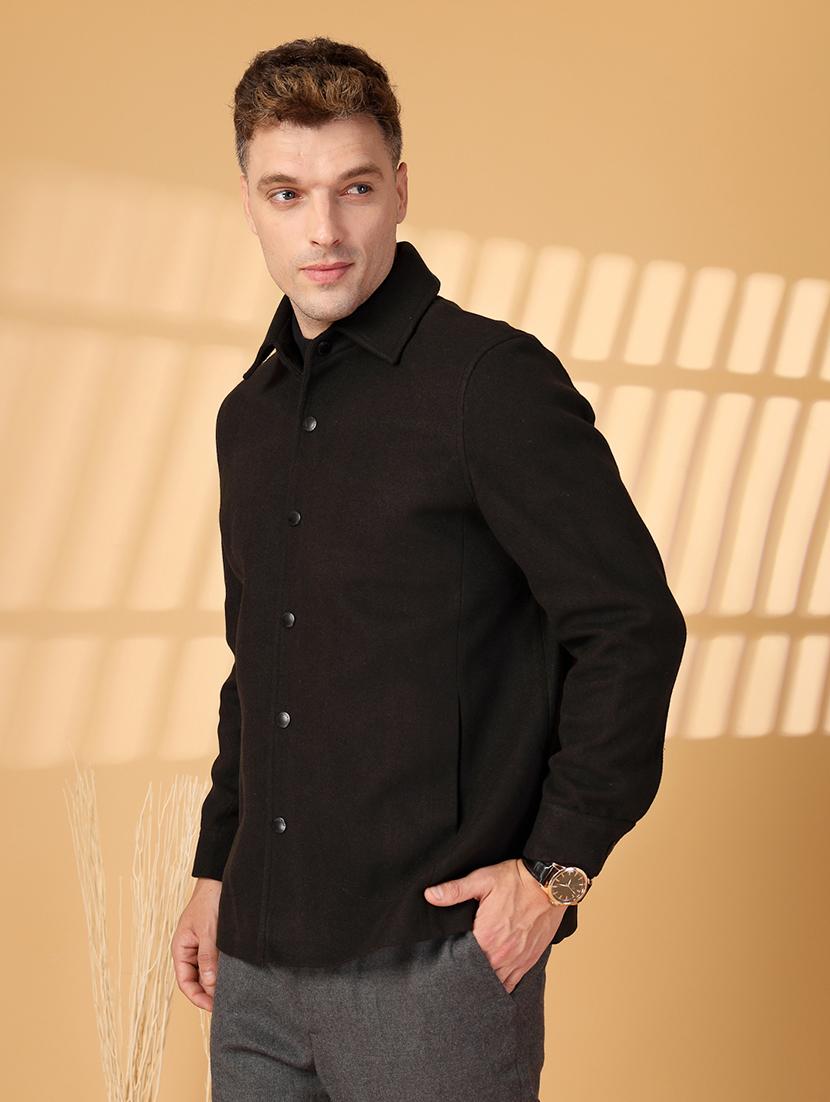 men long sleeves solid regular coat - 21674397 - Standard Image - 2