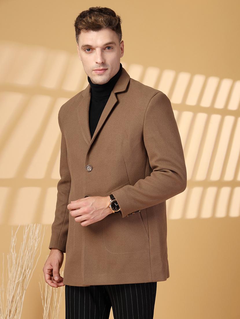 men long sleeves solid regular coat - 21674399 - Standard Image - 2