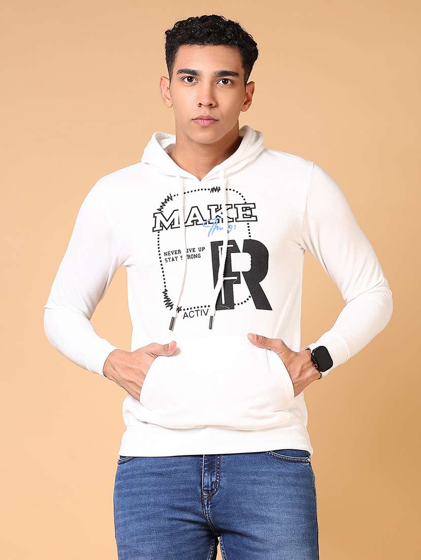 men front print long sleeve sweatshirt