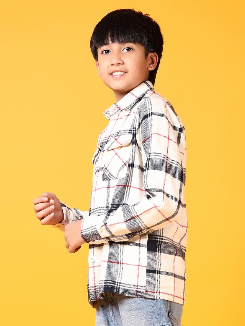 boys long sleeves checkered shirt - 21674996 - Standard Image - 2