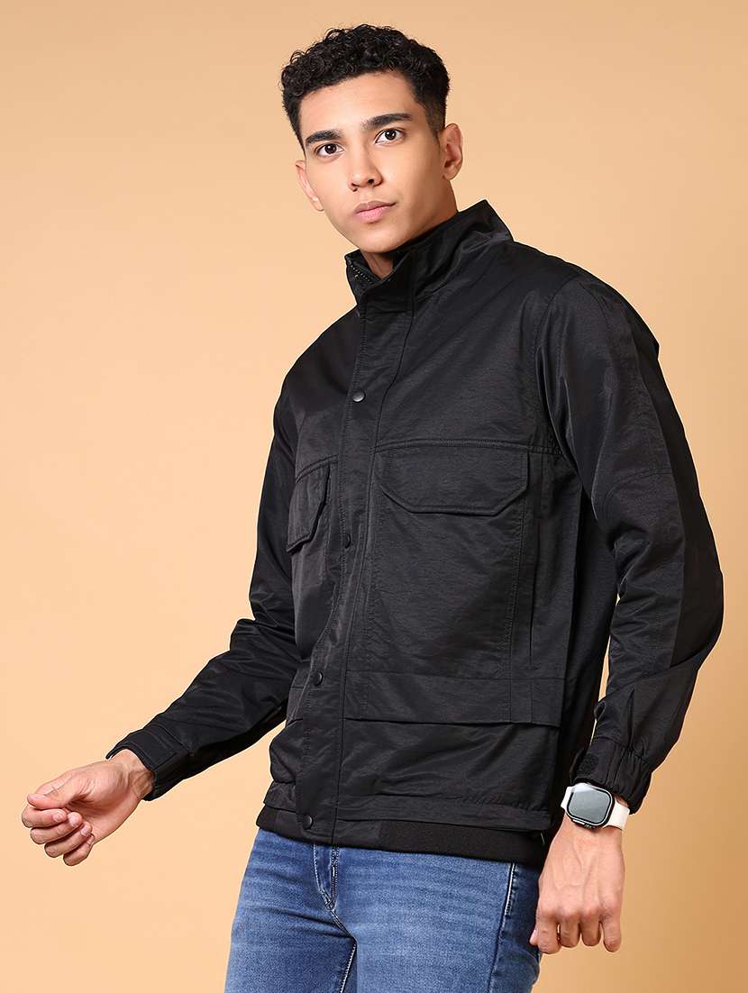 men long sleeves solid casual jacket - 21674997 -  Standard Image - 2