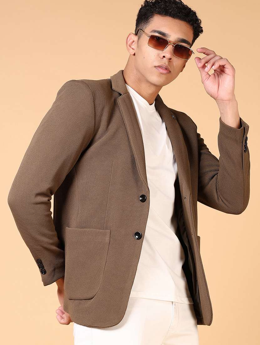 men solid long sleeve single breasted blazer - 21675069 -  Standard Image - 2