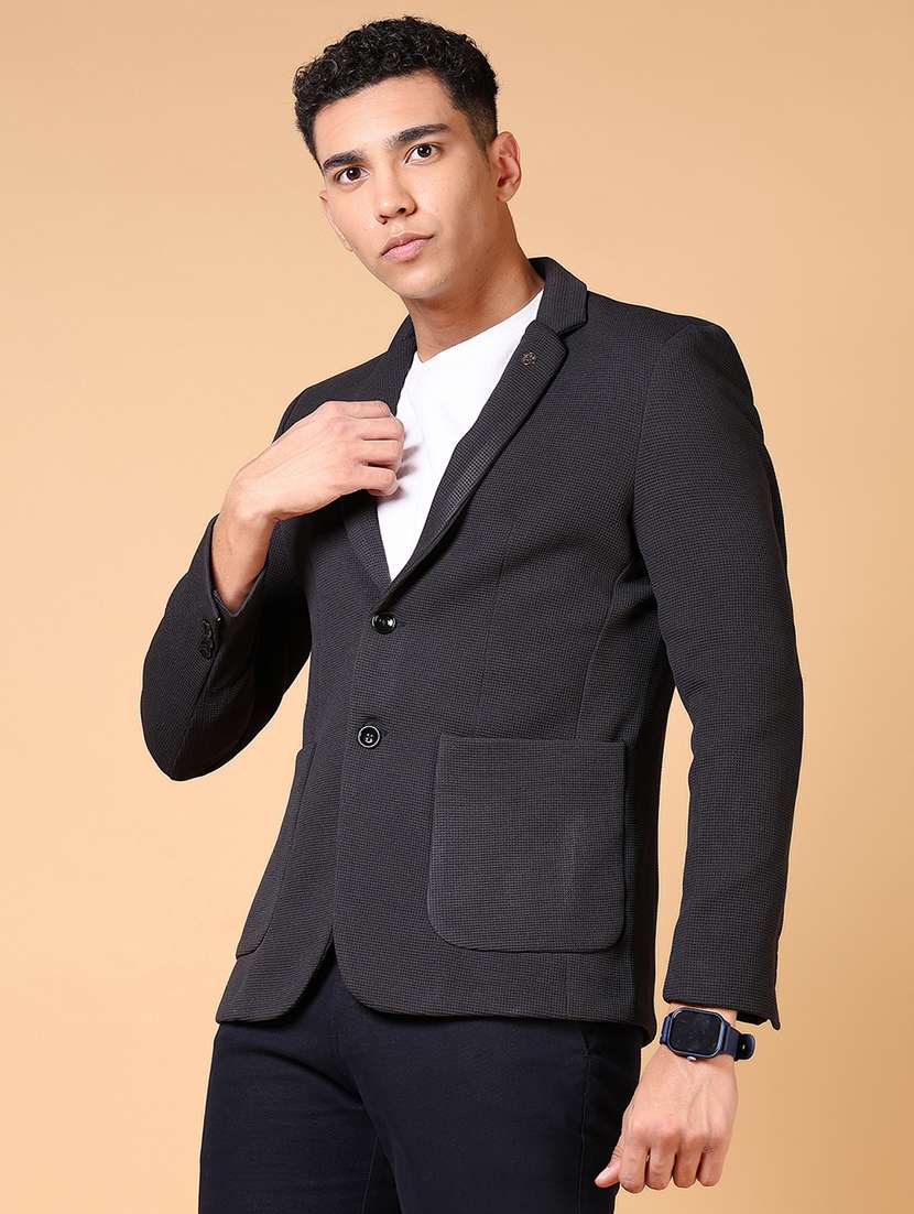 men solid long sleeve single breasted blazer - 21675070 -  Standard Image - 2
