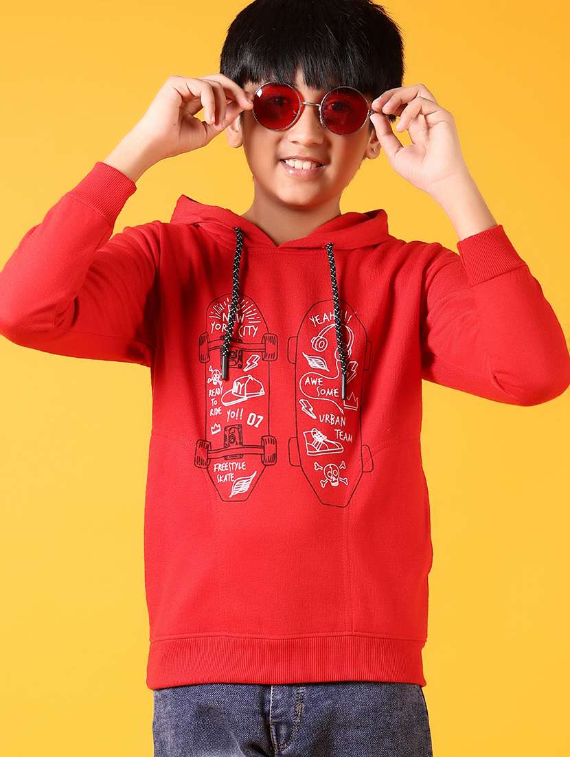 boys front print long sleeve sweatshirt