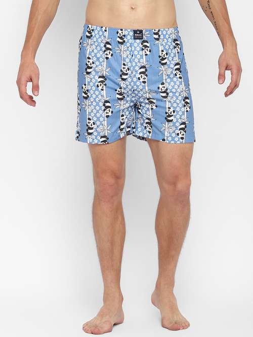 men printed mid rise boxer