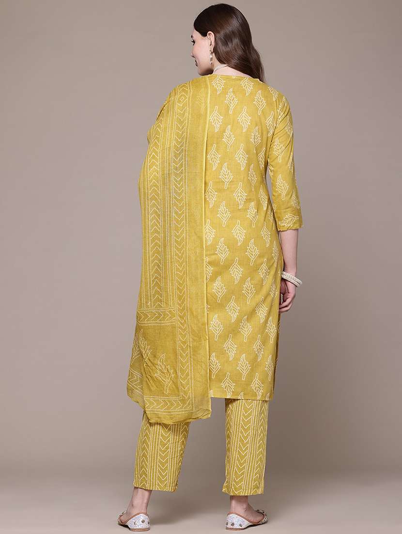 women three quarter sleeve kurta pant with dupatta set - 21675324 -  Standard Image - 2