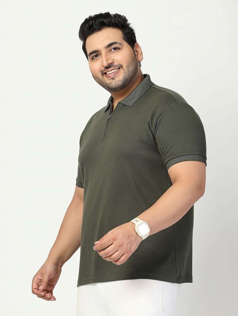 men solid plus size polo t-shirt - 21675496 -  Standard Image - 2