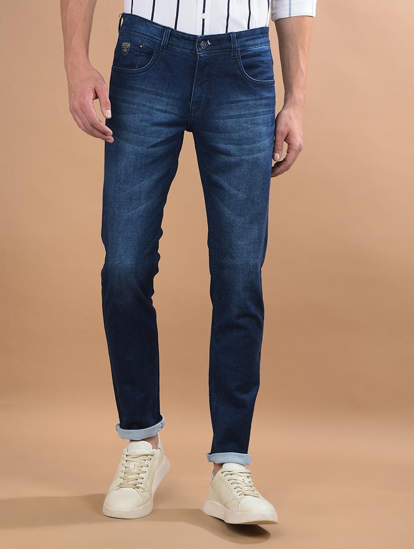 men skinny fit low rise denim jeans