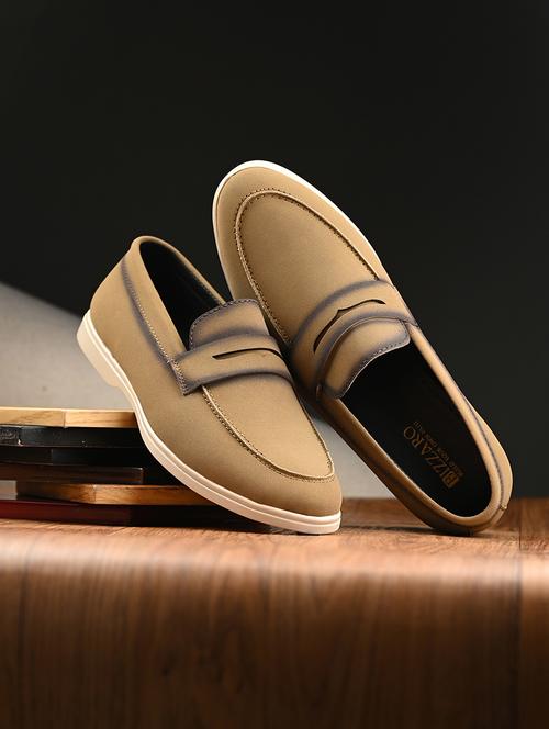 men beige slip on loafer - 21675961 -  Standard Image - 0