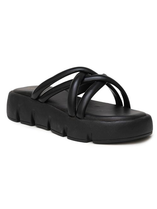 women black slip on sandal - 21676065 -  Standard Image - 0