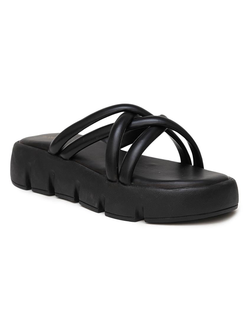 women black slip on sandal - 21676065 -  Zoom Image - 0