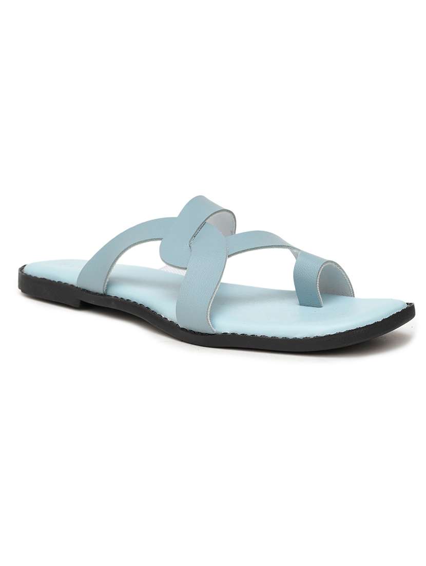 women solid slip on flat sandal - 21676067 - Zoom Image - 0