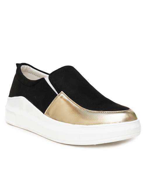women black slip on casual shoes - 21676079 - Standard Image - 0