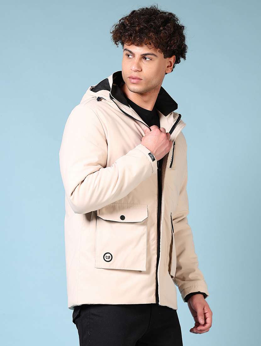 men long sleeves solid bomber jacket - 21676164 -  Standard Image - 2