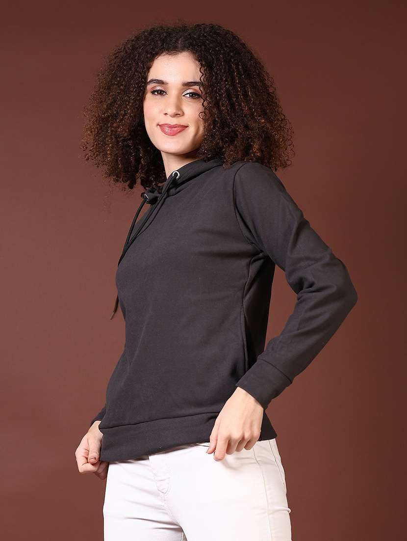 women long sleeves plain sweatshirt - 21676212 -  Standard Image - 2