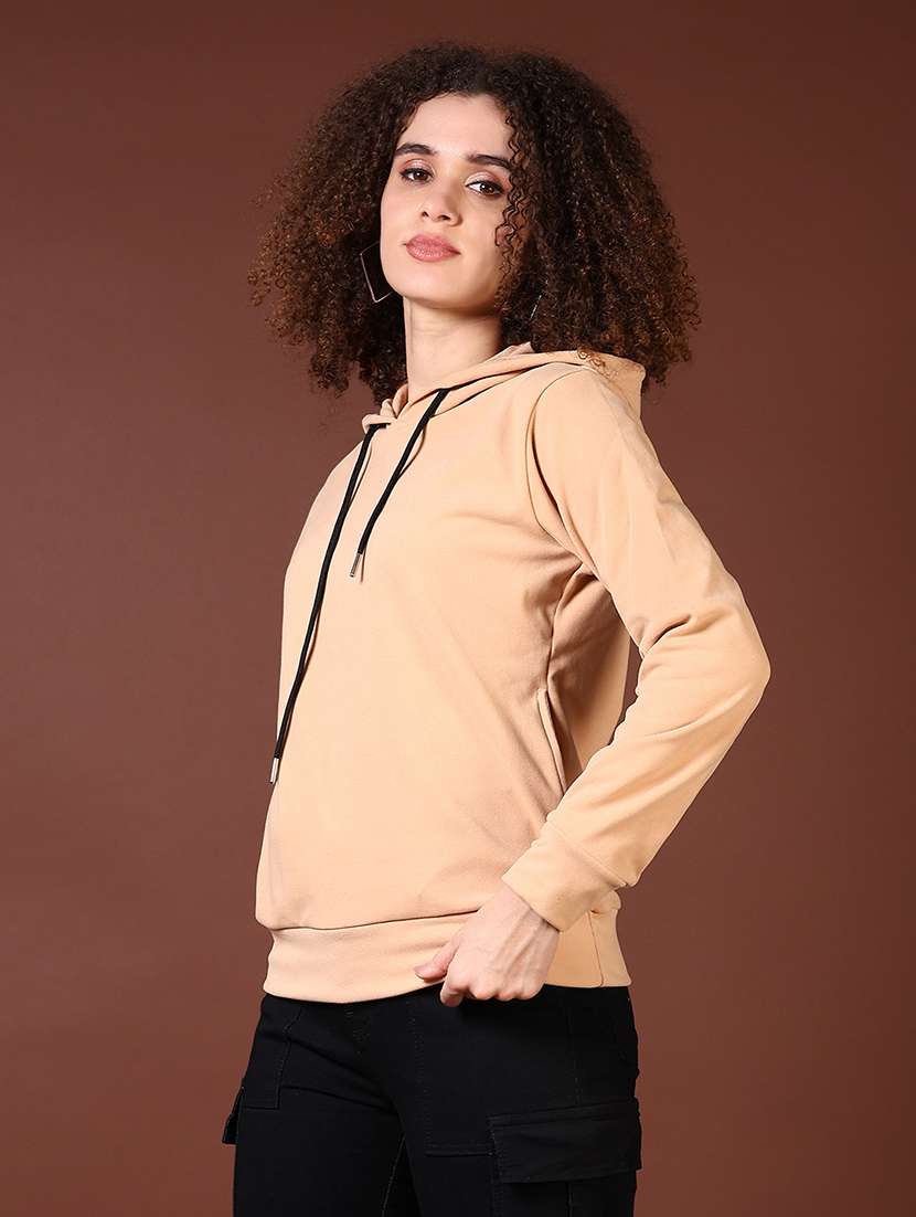 women long sleeves plain sweatshirt - 21676213 -  Standard Image - 2
