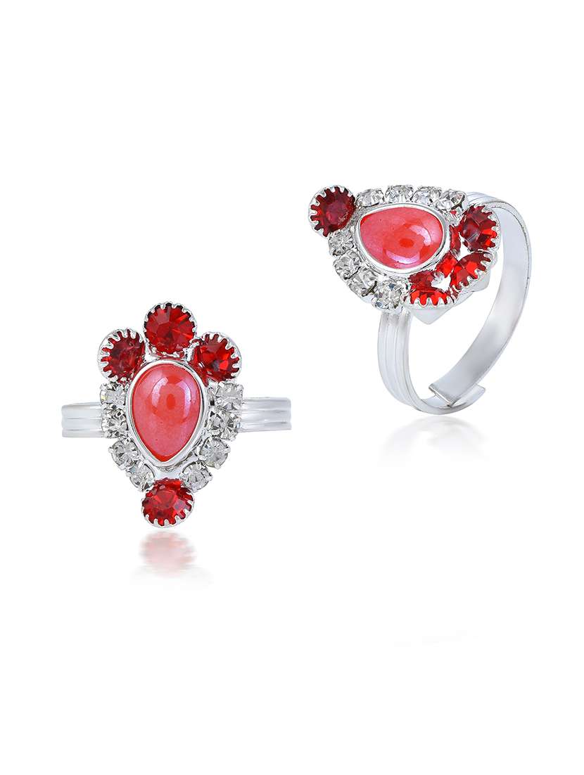 women silver plated toe ring - 21676375 -  Standard Image - 2