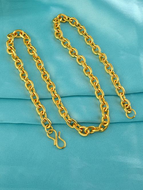 gold plated long chain - 21676533 -  Standard Image - 0