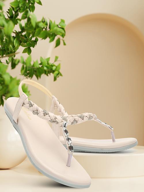 women solid back strap sandal - 21676607 -  Standard Image - 0