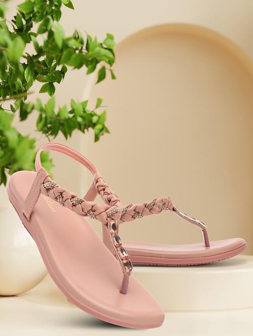 women solid back strap sandal - 21676608 -  Standard Image - 0