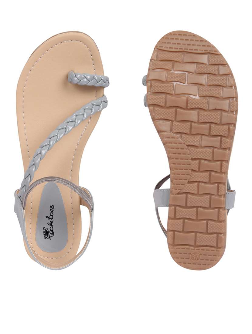 women solid back strap sandal - 21676614 - Standard Image - 2