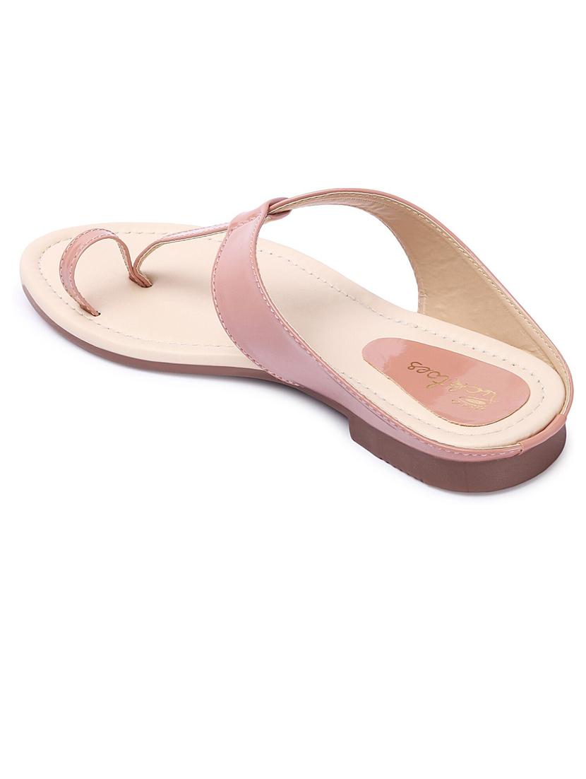 women solid slip on flat sandal - 21676621 - Standard Image - 2