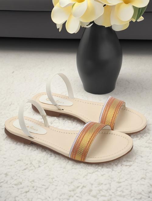 women self design back strap sandal - 21676645 - Standard Image - 0