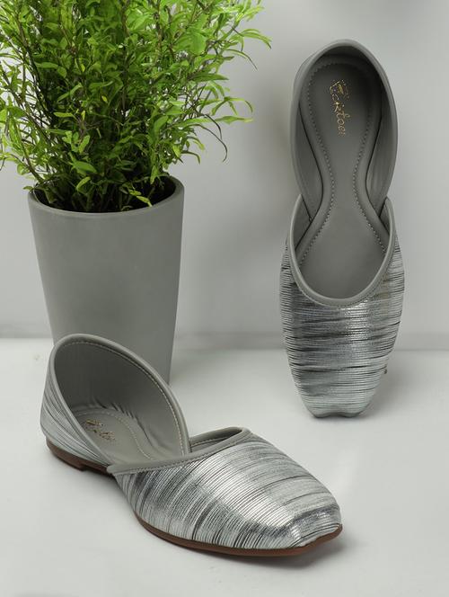 women textured slip on jutis  - 21676667 -  Standard Image - 0