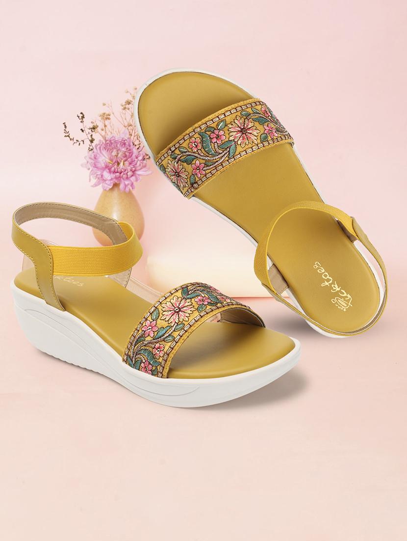 women floral back strap wedge - 21676689 - Zoom Image - 0