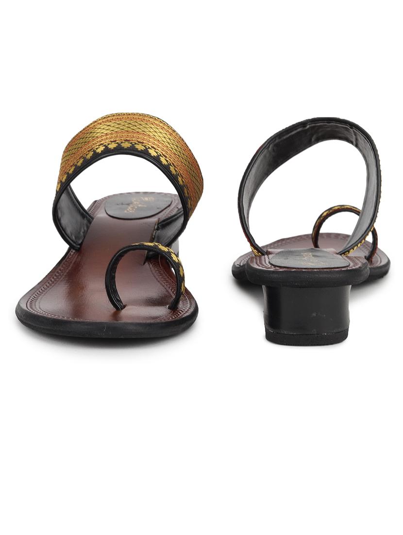 women zari work one toe sandal - 21676690 - Standard Image - 2