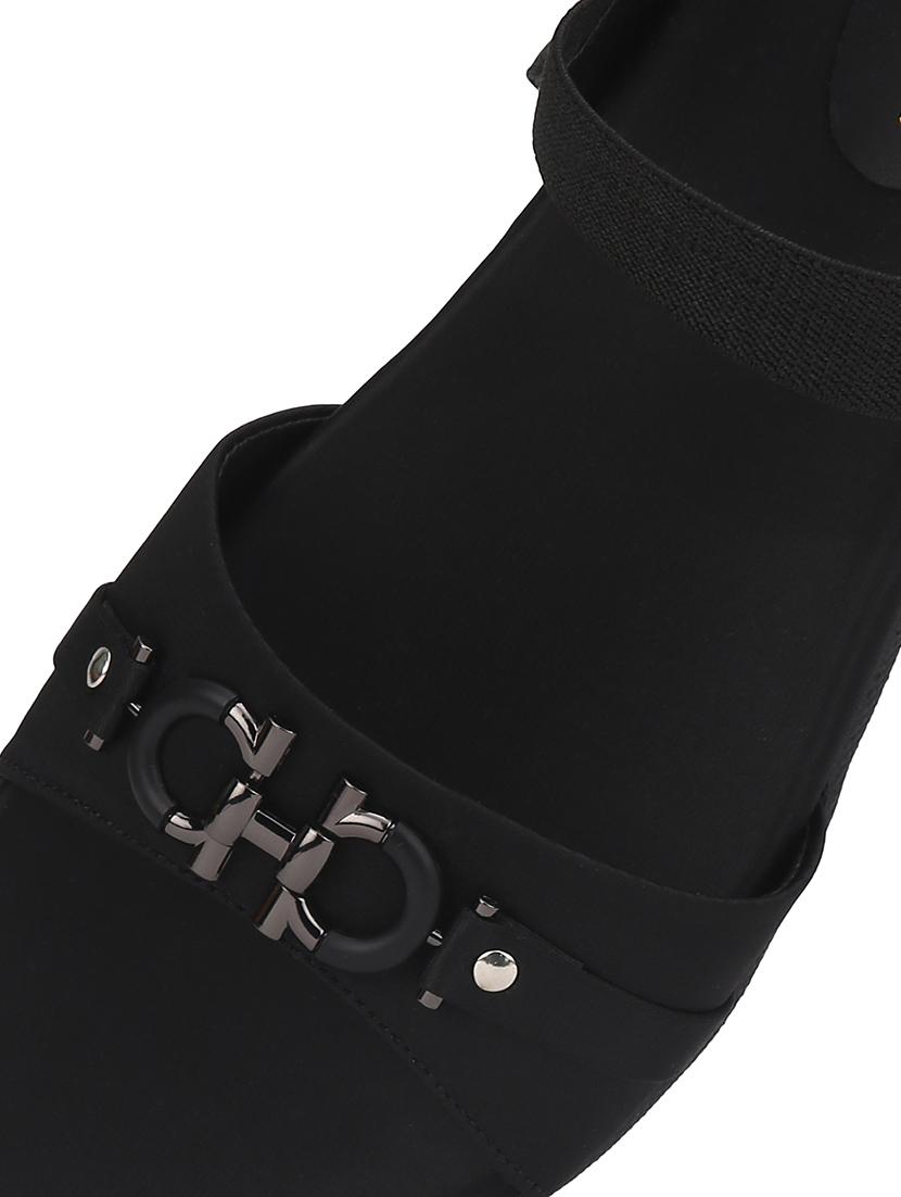 women black ankle strap sandal - 21676704 - Standard Image - 2