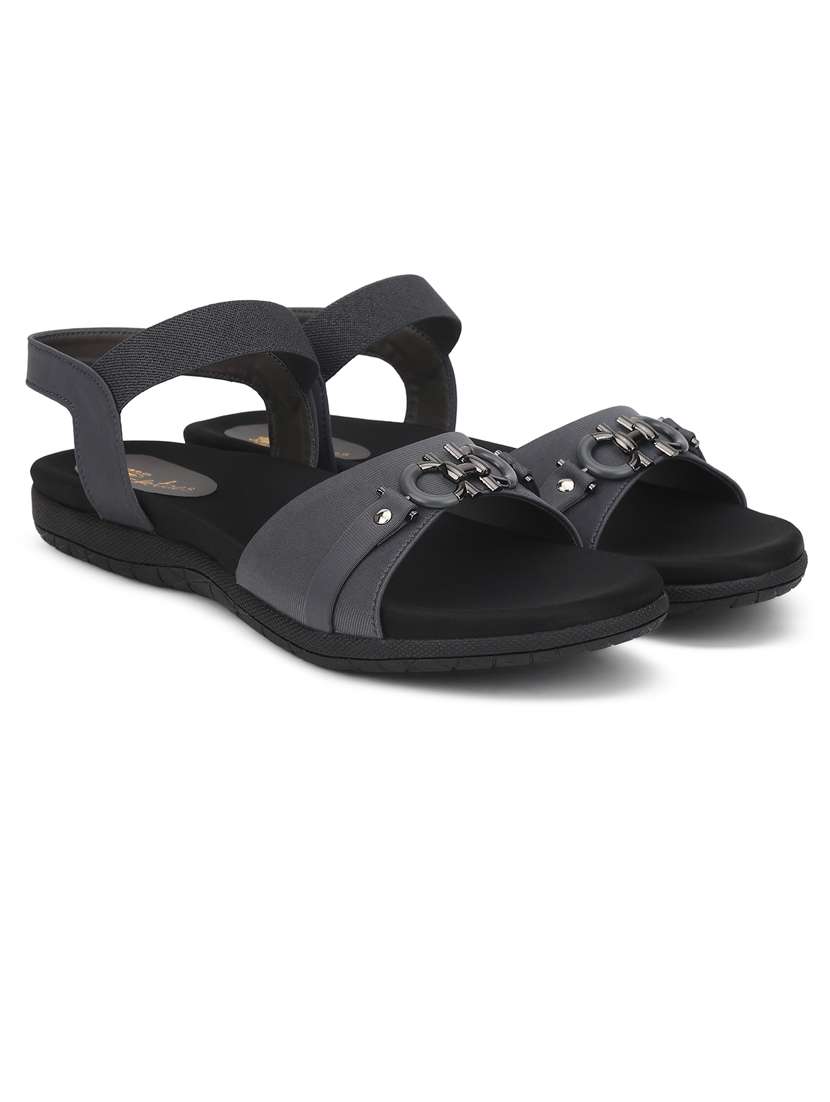 women grey ankle strap sandal - 21676706 - Zoom Image - 0