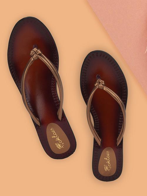 women copper slip on sandal - 21676724 -  Standard Image - 0