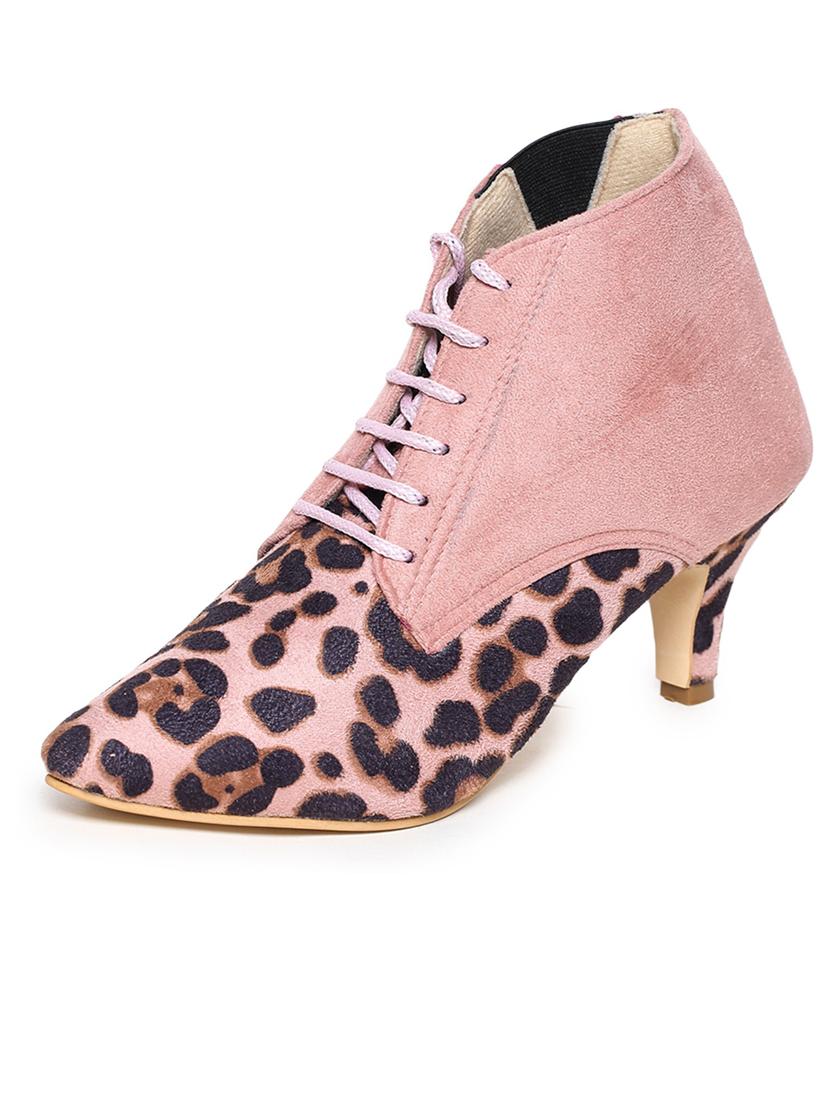 women animal printed lace up boots - 21676771 - Standard Image - 2