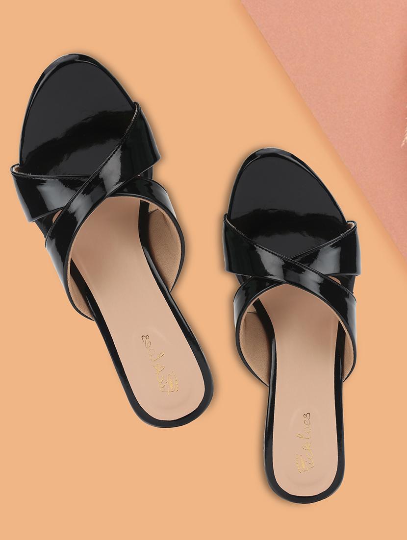 women black slip on sandal - 21676803 - Zoom Image - 0