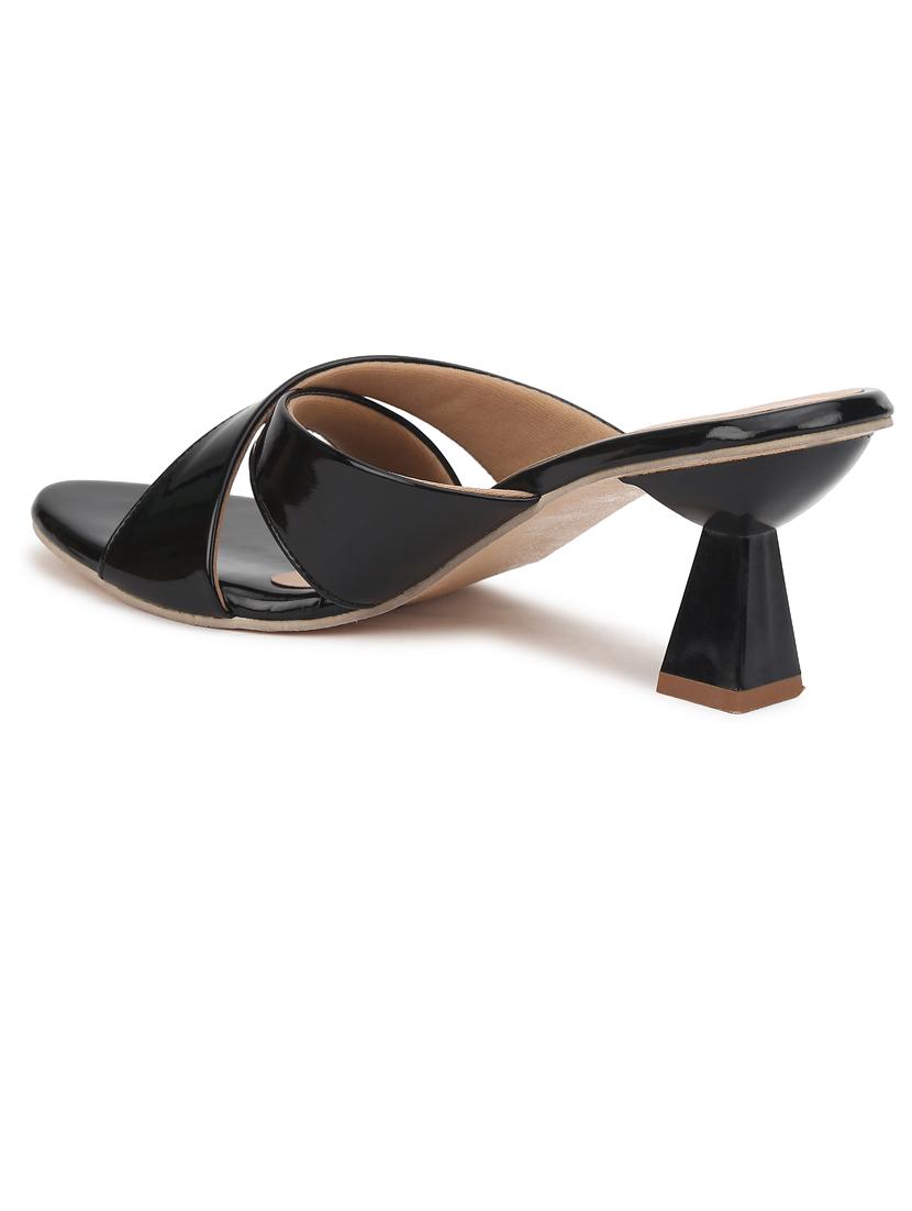 women black slip on sandal - 21676803 - Standard Image - 2